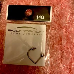 Never opened labret lip piercing, 14gauge Body Jewerly, medical grade steel.